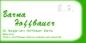 barna hoffbauer business card